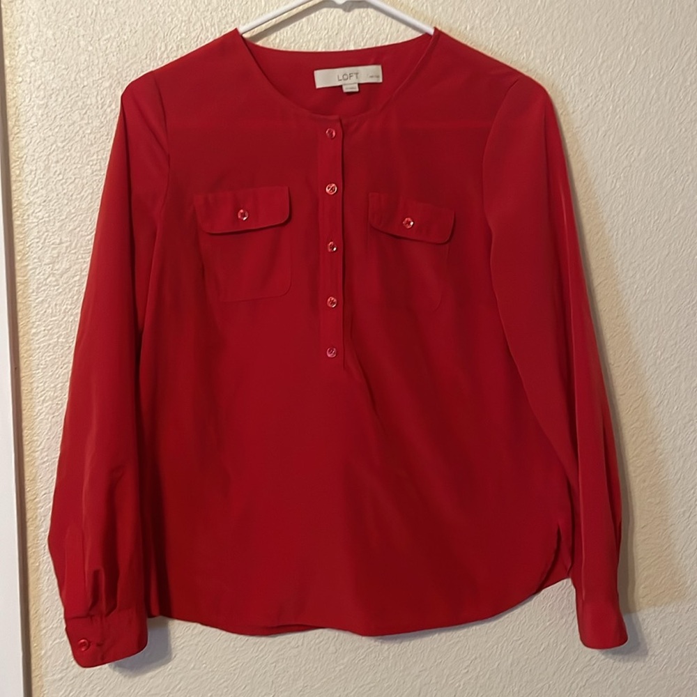 Ann Taylor LOFT polyester blouse size SP